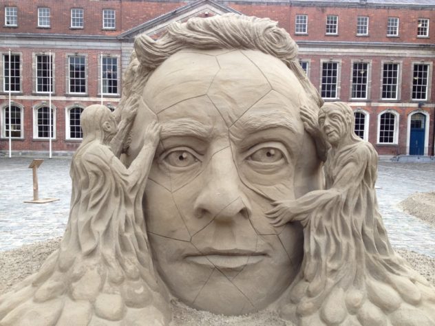Daniel Doyle sand sculpture at Dublin Castle.