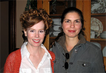 Vivian on the set of "Ambrose Bierce: Civil War Stories" with screenwriter Kathrin Gnorski. Vivian portrays noted writer and feminist, Gertrude Atherton, in the period piece set in Sunol, California in the late 1800's.