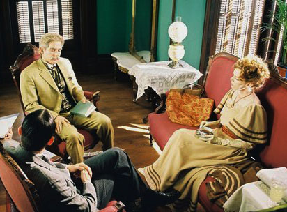 Schilling portrays famed writer, Gertrude Atherton, opposite Campbell Scott's Ambrose Bierce in "Ambrose Bierce: Civil War Stories."